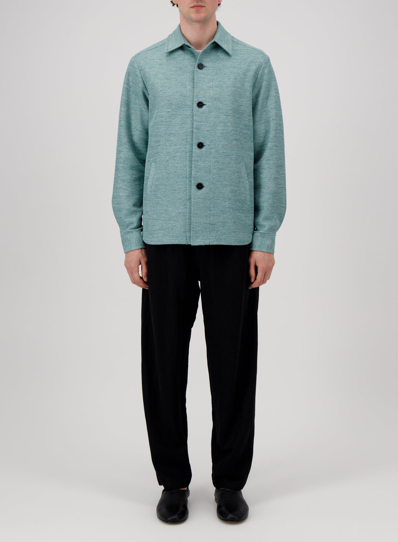 shirt jacket linen honeycomb