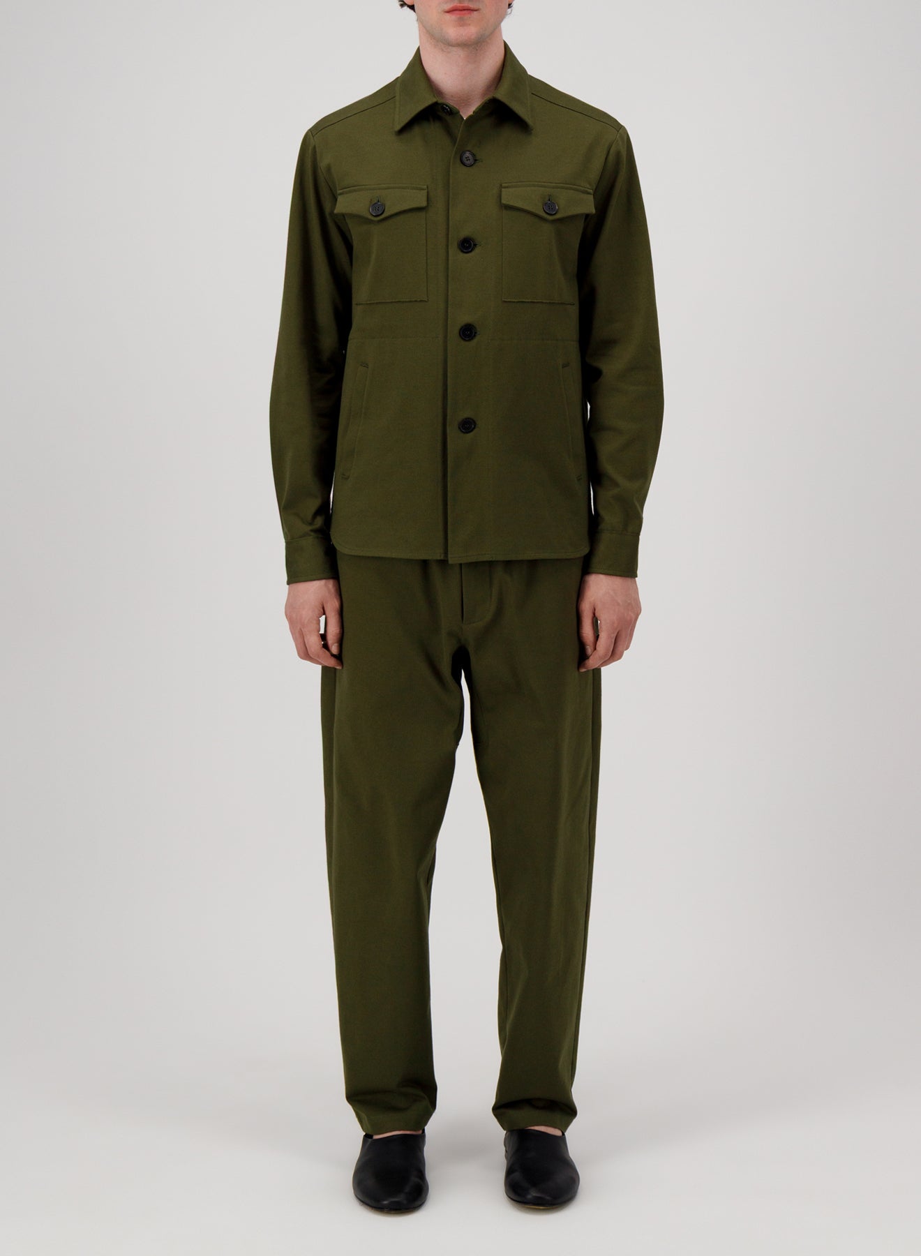 shirt jacket cotton jersey