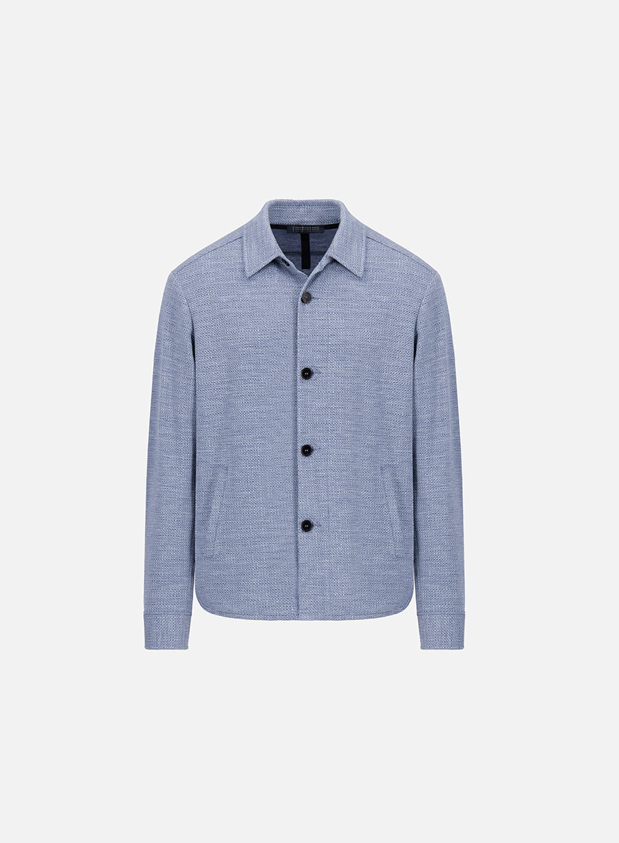 shirt jacket hopsack crafted with Loro Piana fabric