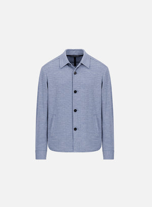 shirt jacket hopsack crafted with Loro Piana fabric