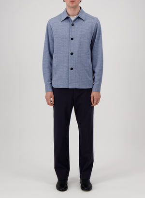 shirt jacket hopsack crafted with Loro Piana fabric