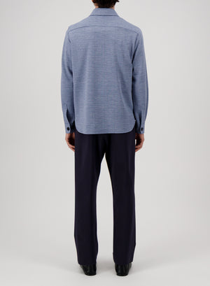 shirt jacket hopsack crafted with Loro Piana fabric