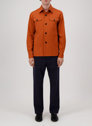 shirt jacket diagonal crafted with Loro Piana fabric