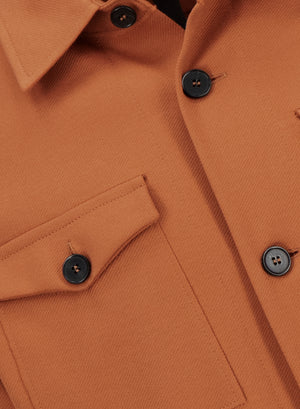 shirt jacket diagonal crafted with Loro Piana fabric