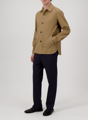 Shirt jacket honeycomb crafted with Loro Piana fabric