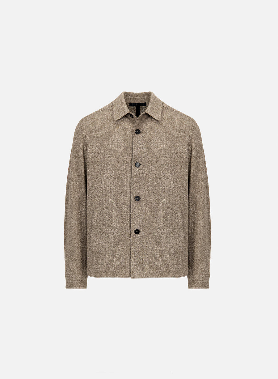 shirt jacket bicolour frisè