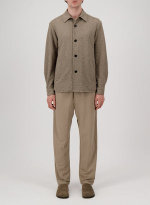 shirt jacket bicolour frisè