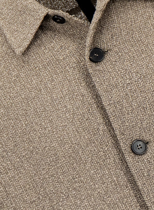 shirt jacket bicolour frisè
