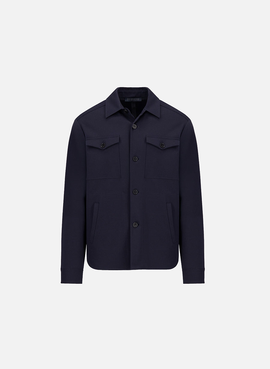 Shirt jacket techno viscose