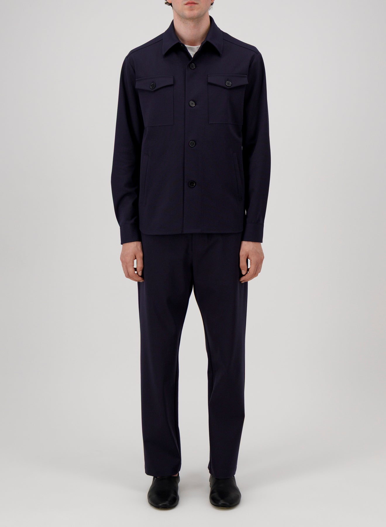 Shirt jacket techno viscose