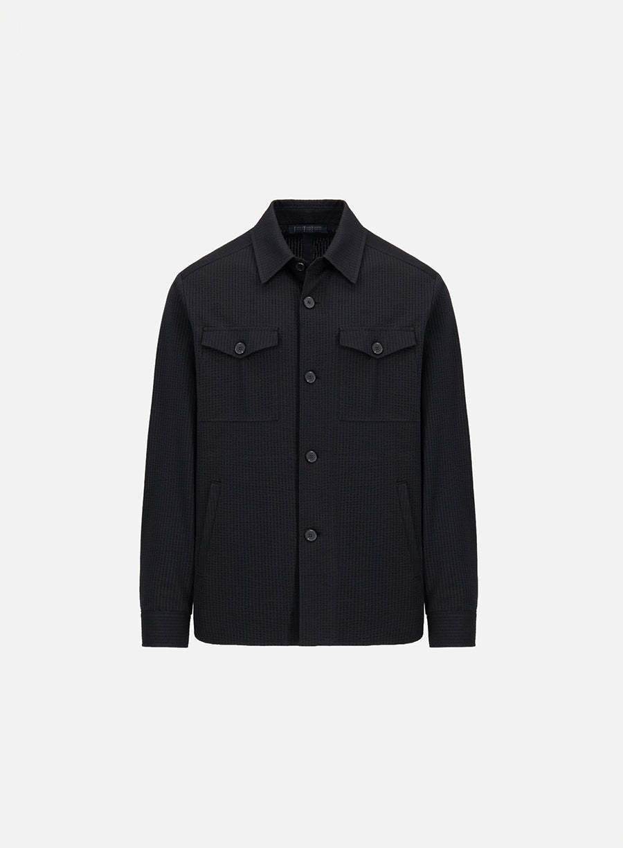 Shirt jacket coolmax seersucker