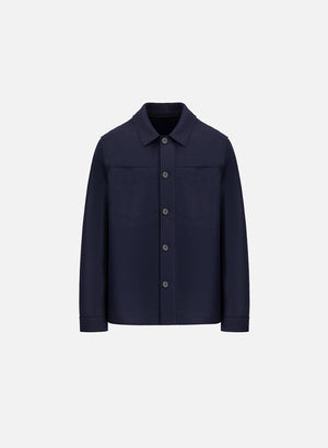 Overshirt in light pressed wool