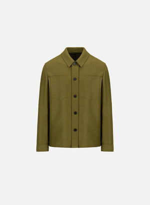 Overshirt in light pressed wool