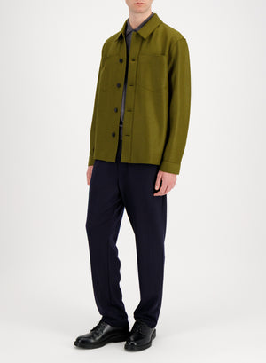 Overshirt in light pressed wool