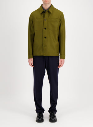 Overshirt in light pressed wool