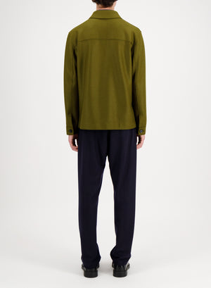 Overshirt in light pressed wool