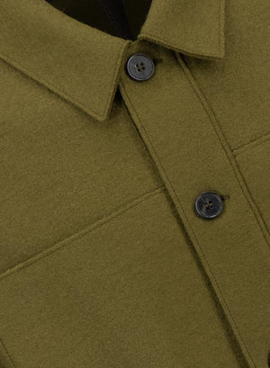Overshirt in light pressed wool