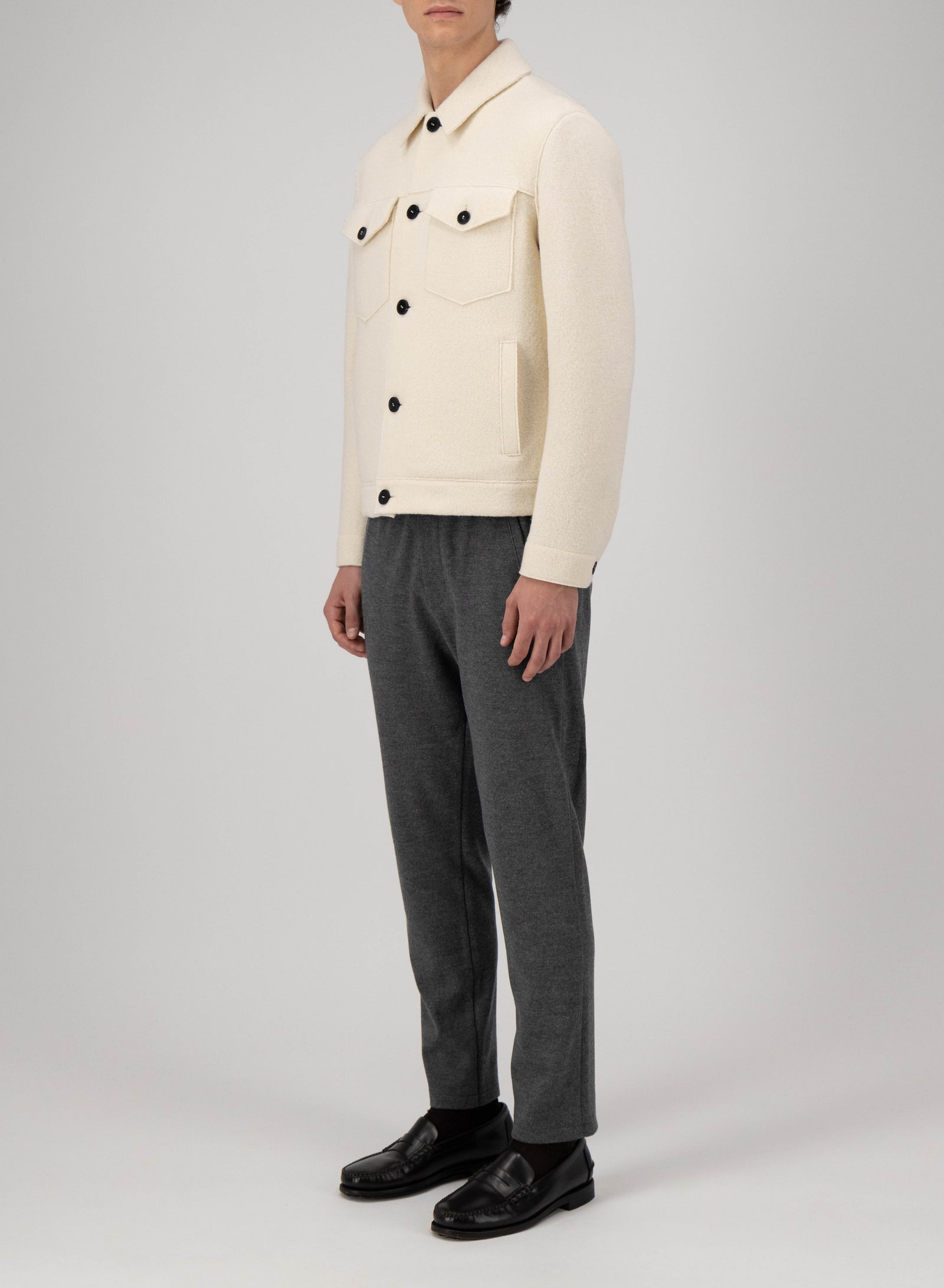 Western jacket in boiled wool