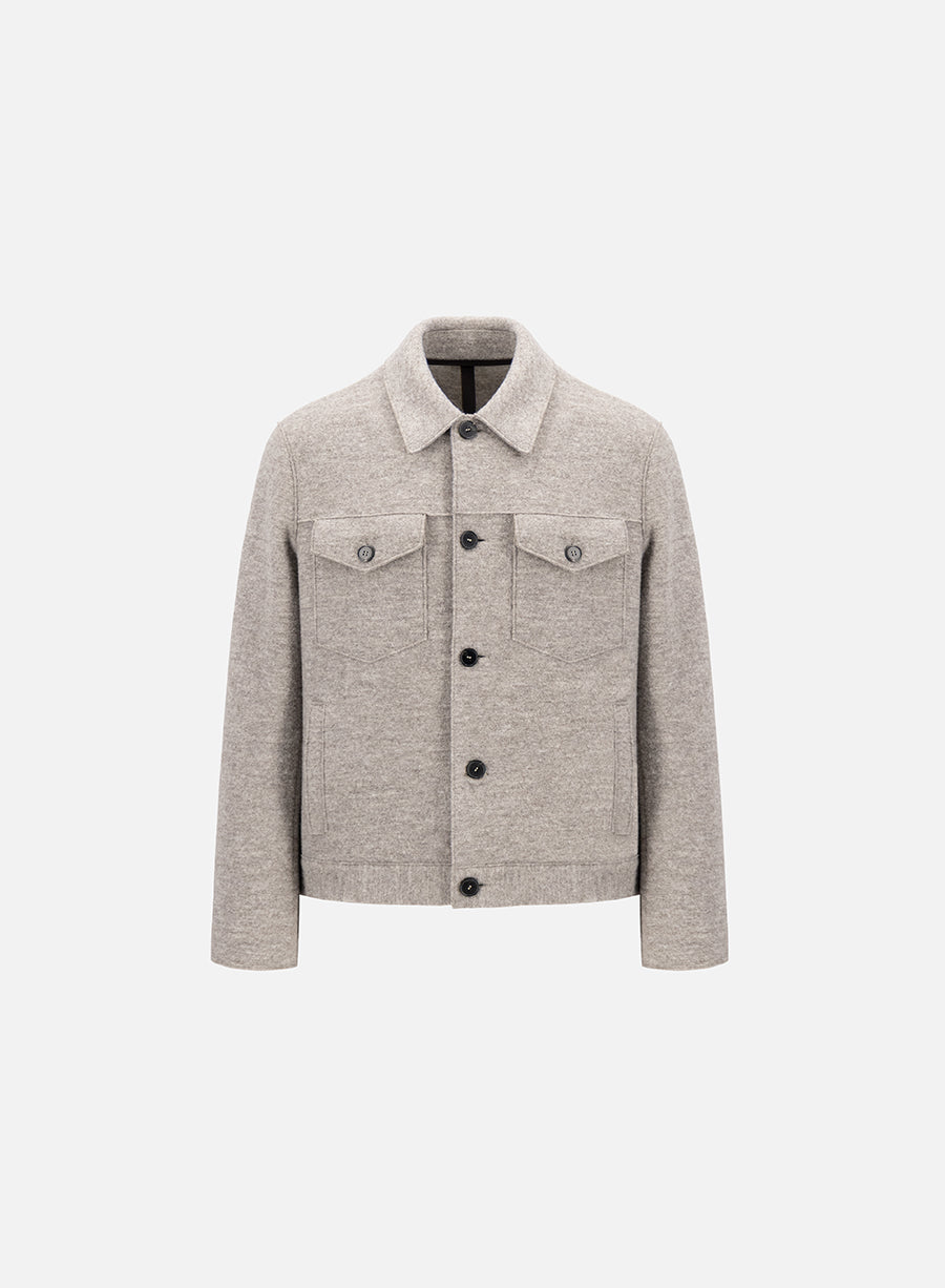 Western jacket in boiled wool