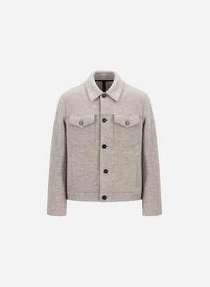 Western jacket in boiled wool