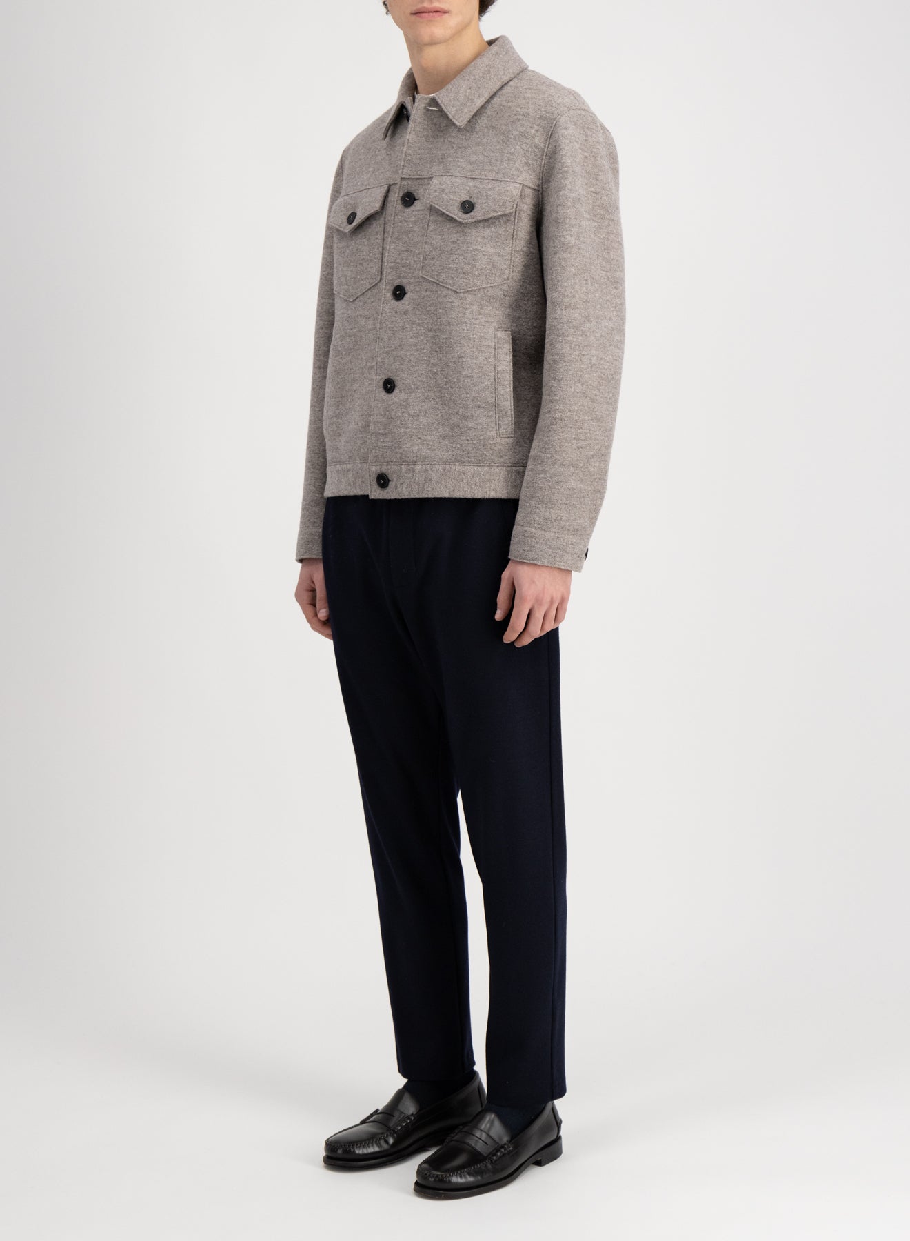 Western jacket in boiled wool