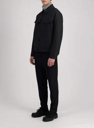Western jacket in pressed wool