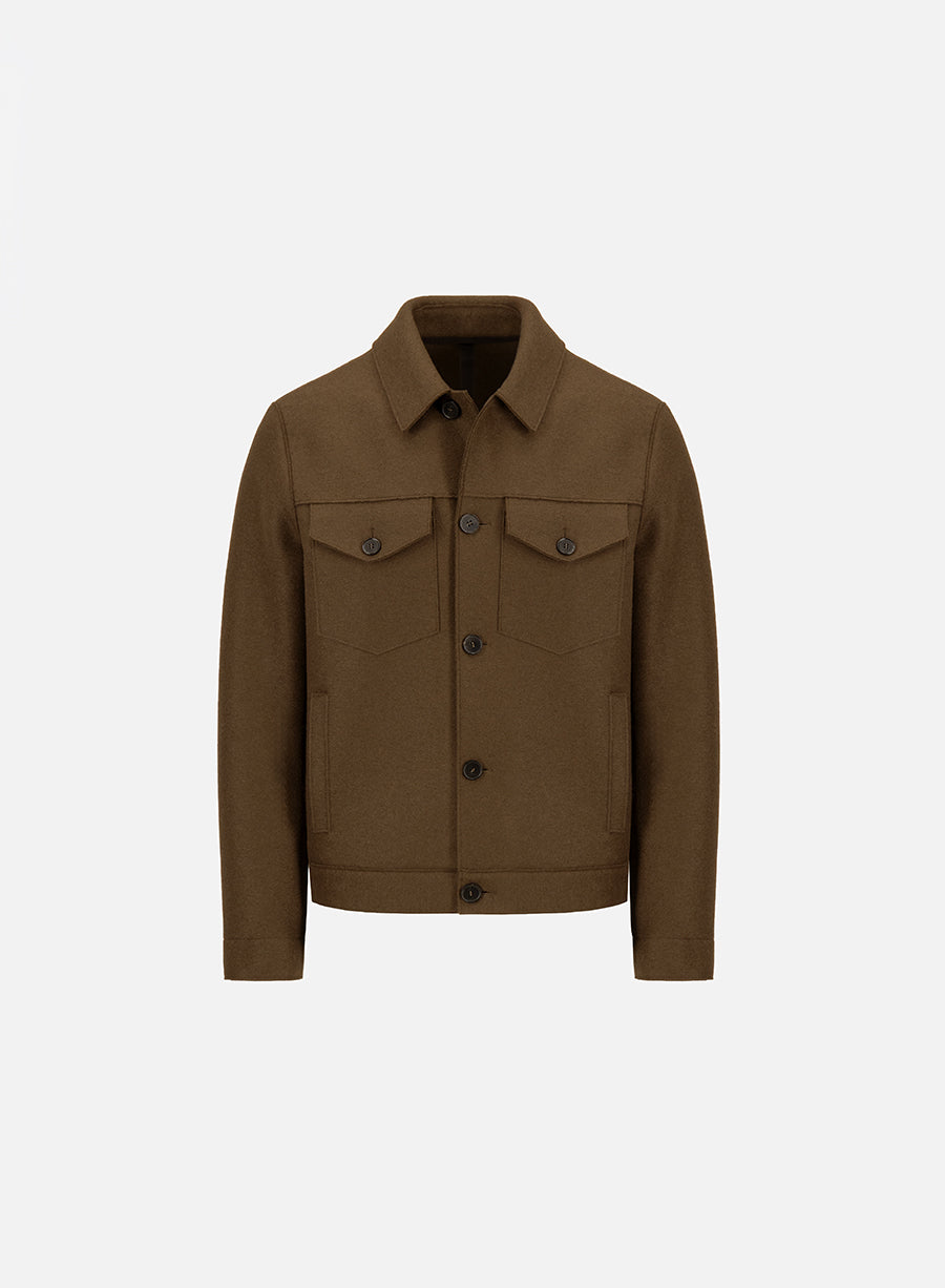 Western jacket in pressed wool