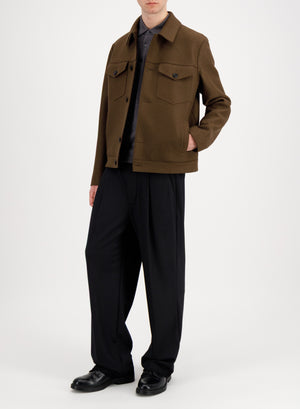 Western jacket in pressed wool