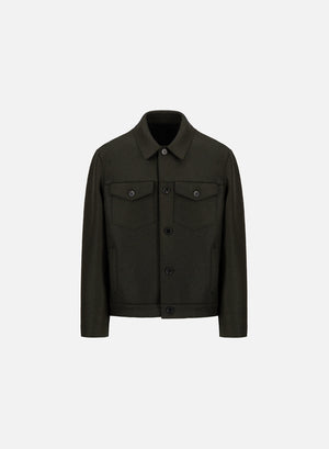 Western jacket in pressed wool