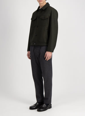 Western jacket in pressed wool