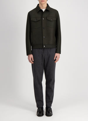 Western jacket in pressed wool