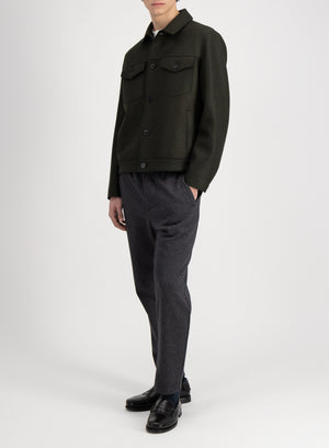 Western jacket in pressed wool