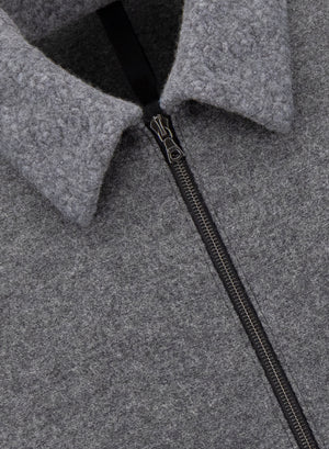 Golf jacket pressed wool and bouclè