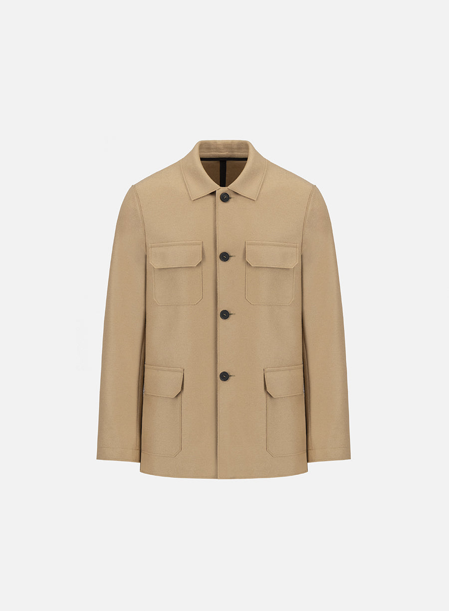 Safari jacket light pressed wool