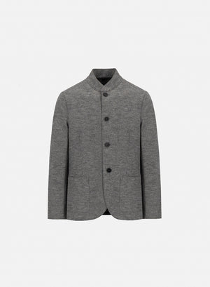 Nehru jacket micro herringbone