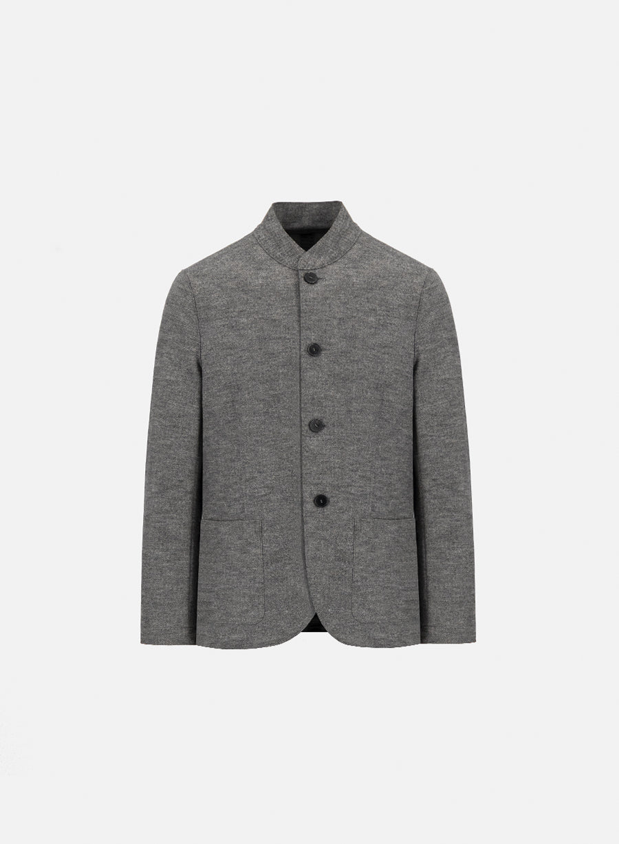 Nehru jacket micro herringbone