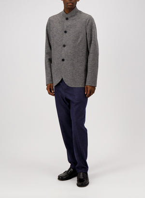 Nehru jacket micro herringbone