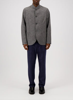 Nehru jacket micro herringbone