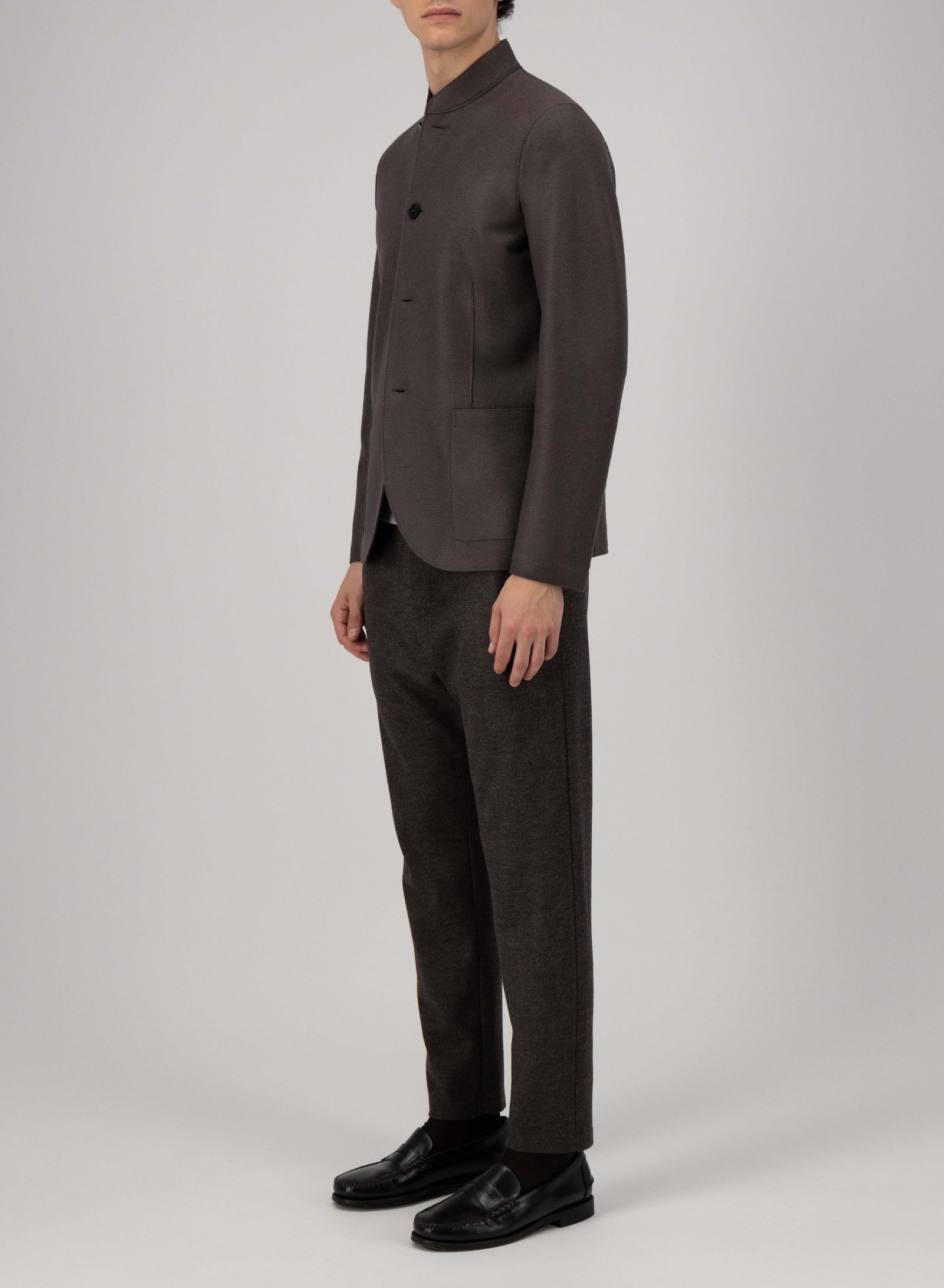 Nehru jacket light pressed wool