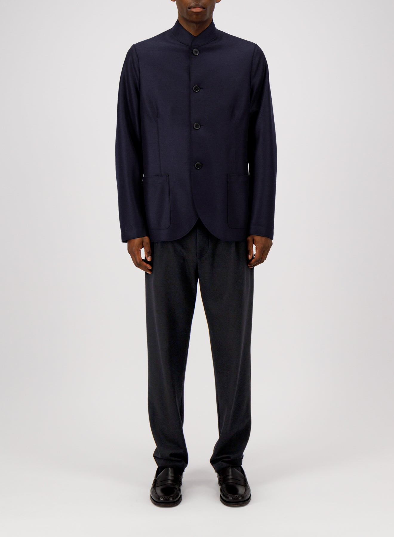 Nehru jacket light pressed wool