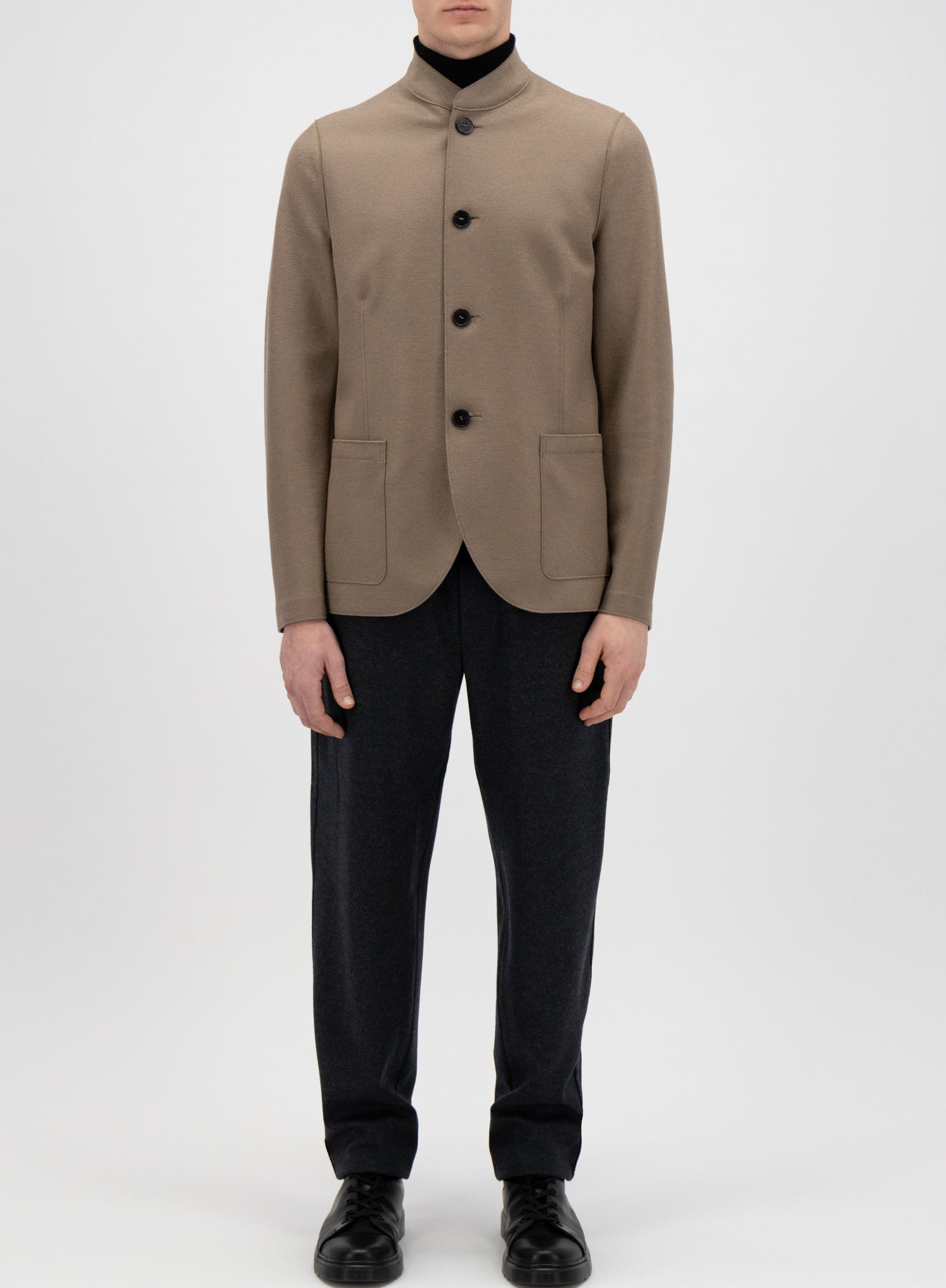 Nehru jacket light pressed wool