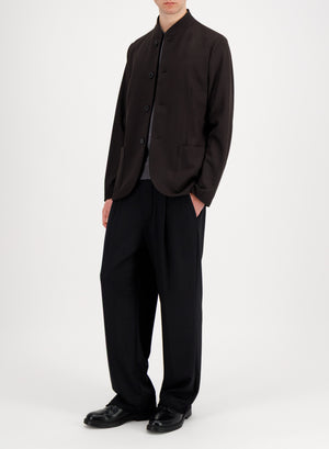 Nehru jacket in superfine merino
