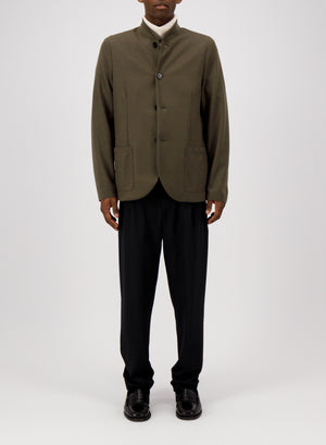 Nehru jacket in superfine merino