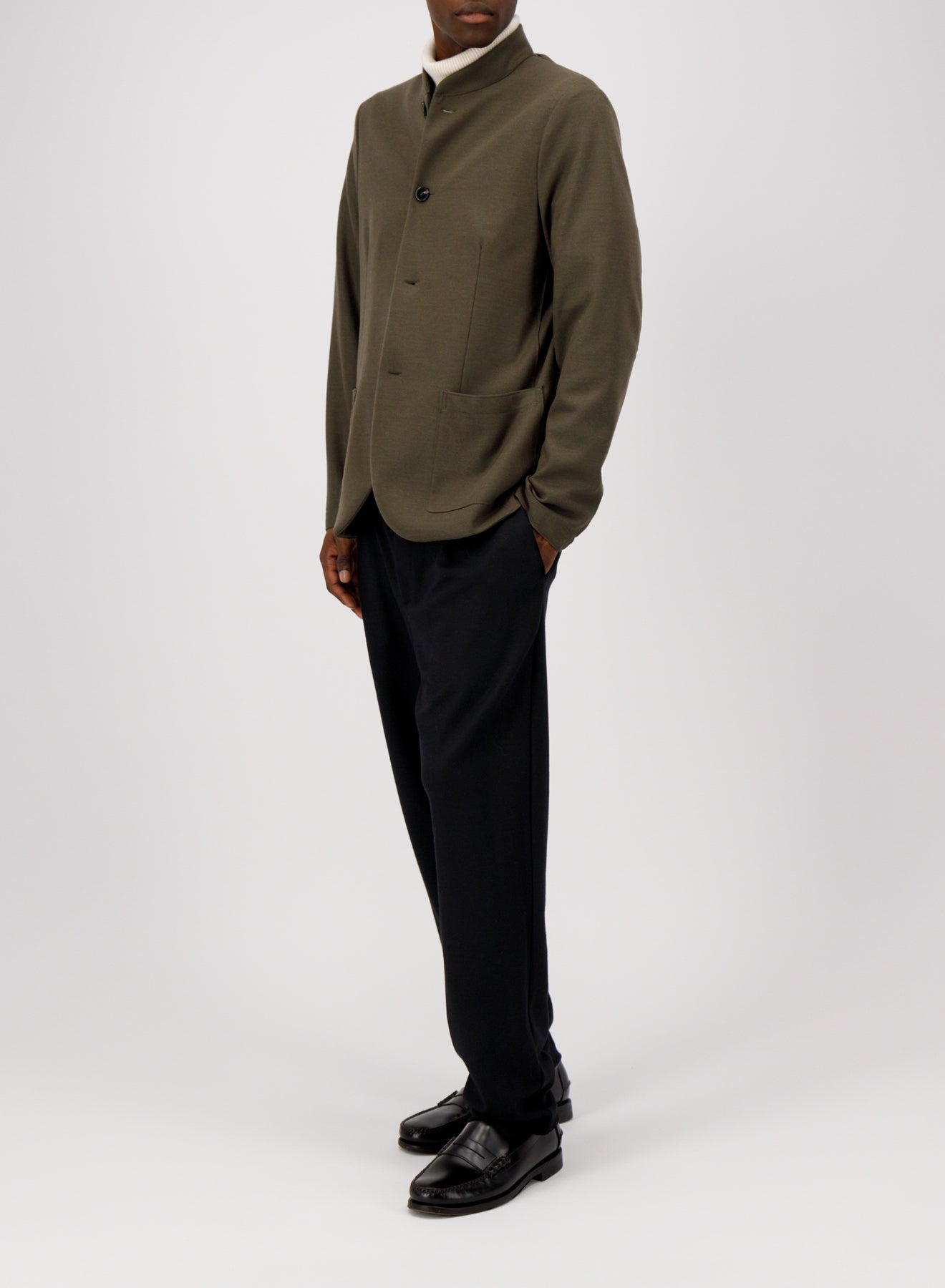 Nehru jacket superfine merino