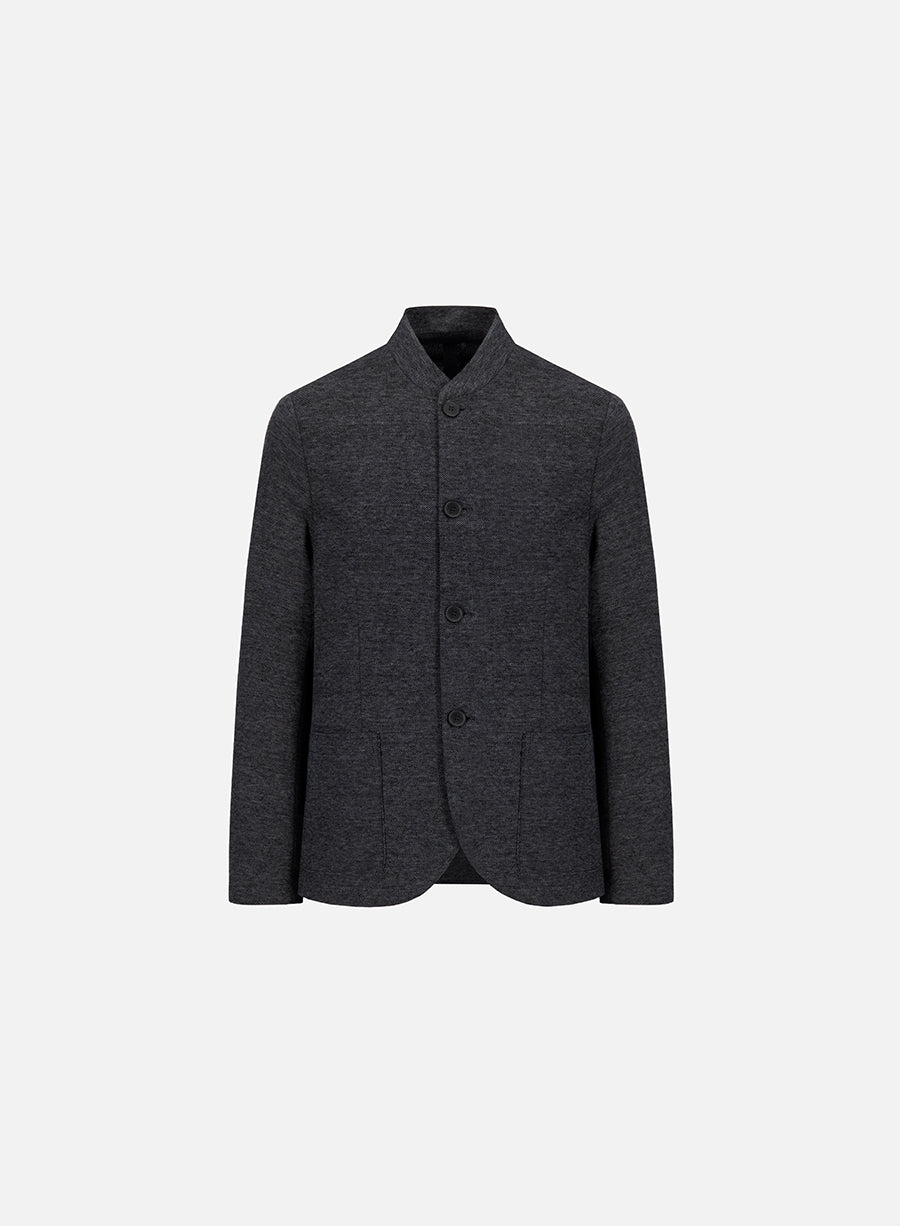 Nehru jacket piquet melange