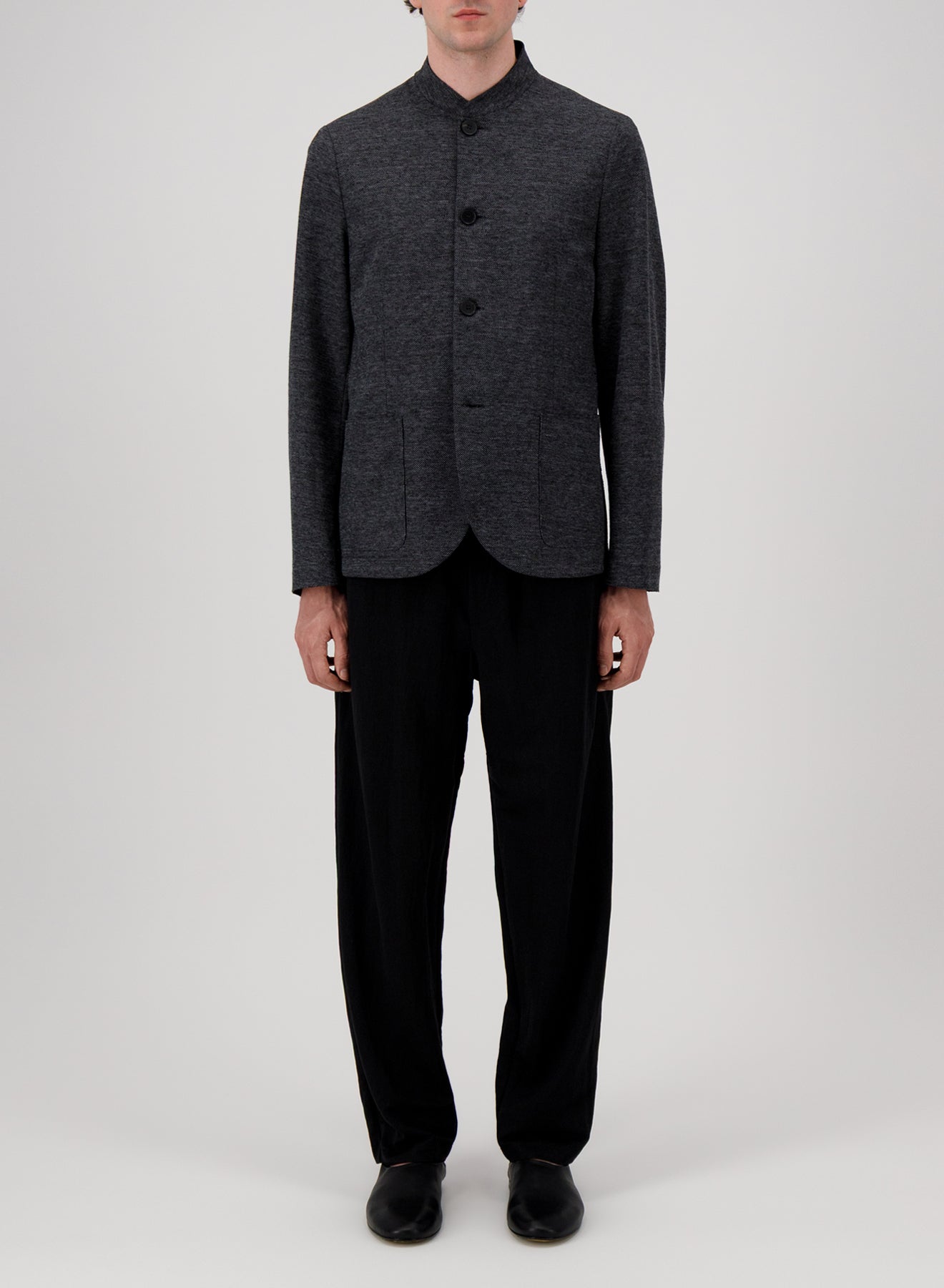 Nehru jacket piquet melange
