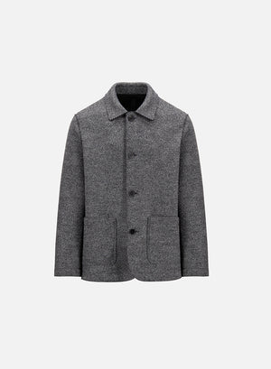 Utility jacket in jacquard