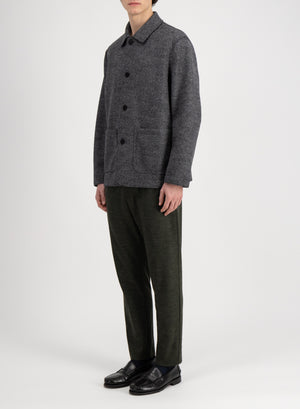Utility jacket in jacquard