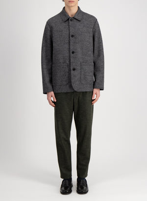 Utility jacket in jacquard