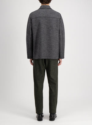 Utility jacket in jacquard
